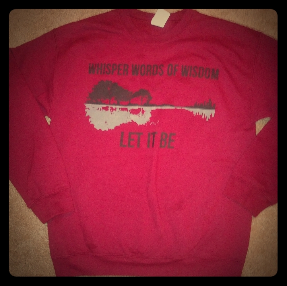 "Let It Be" Dark Red Sweatshirt
